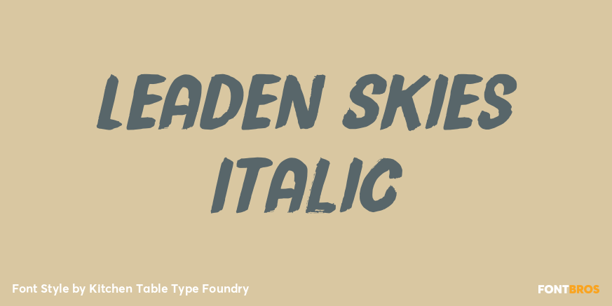 Leaden Skies Italic Poster