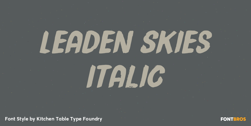 Leaden Skies Italic Poster