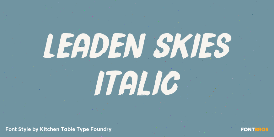 Leaden Skies Italic Poster