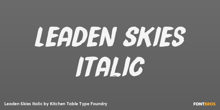 Leaden Skies Italic Poster