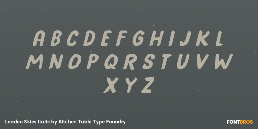 Leaden Skies Italic Font Poster #1