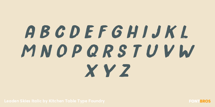 Leaden Skies Italic Font Poster #1