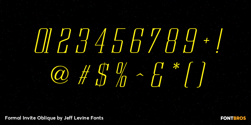 Formal Invite Oblique Font Poster #1