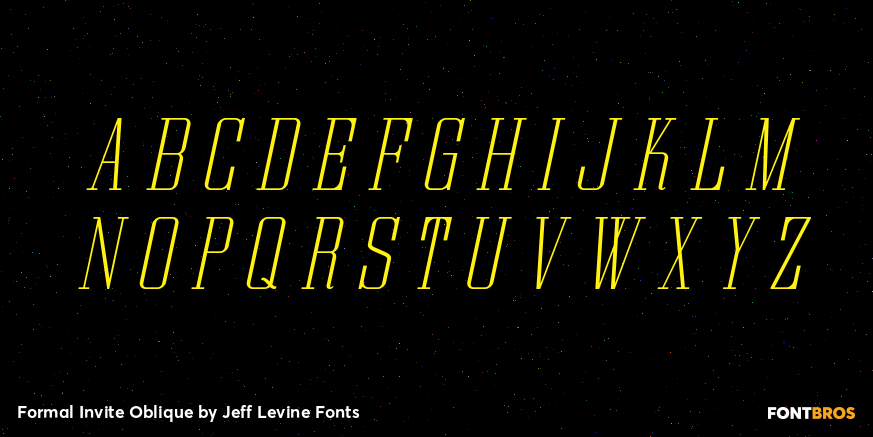 Formal Invite Oblique Font Poster #1