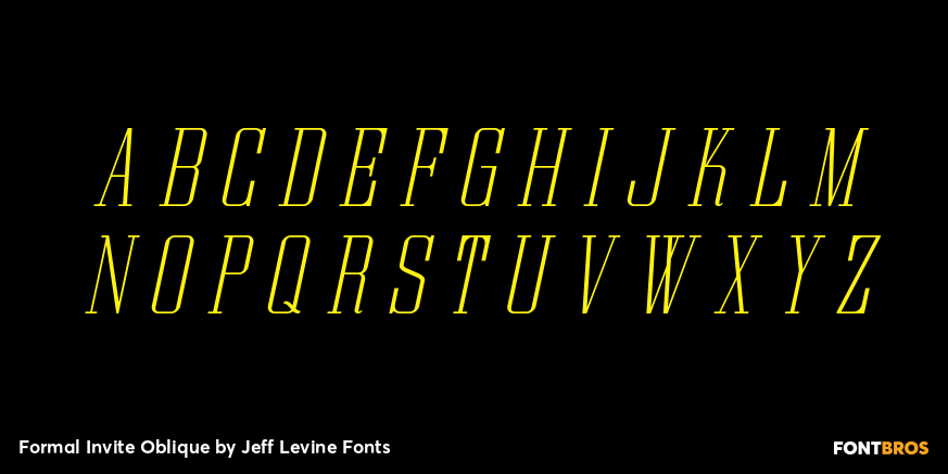 Formal Invite Oblique Font Poster #1