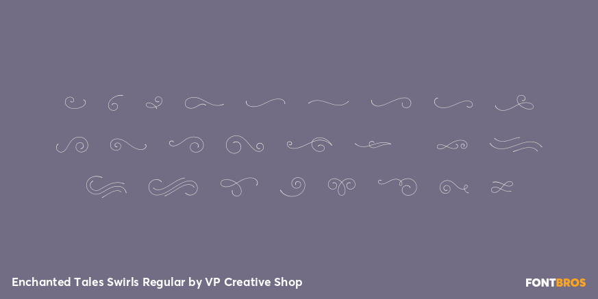 Enchanted Tales Swirls Regular Font Poster #3