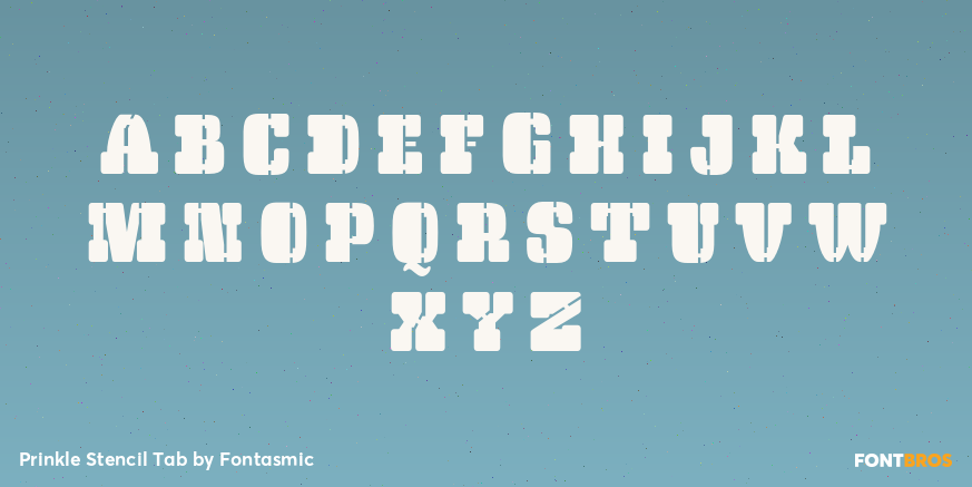 Prinkle Stencil Tab Font Poster #2