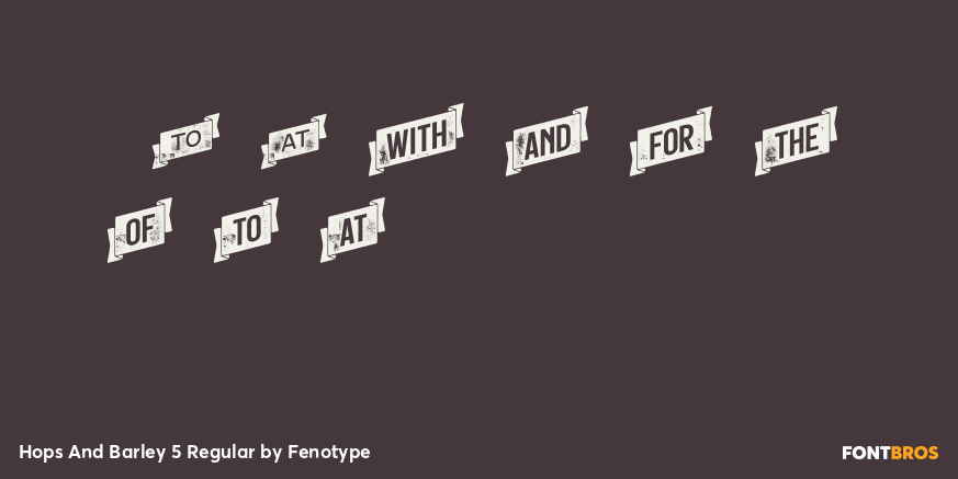 Hops And Barley 5 Regular Font Poster #1