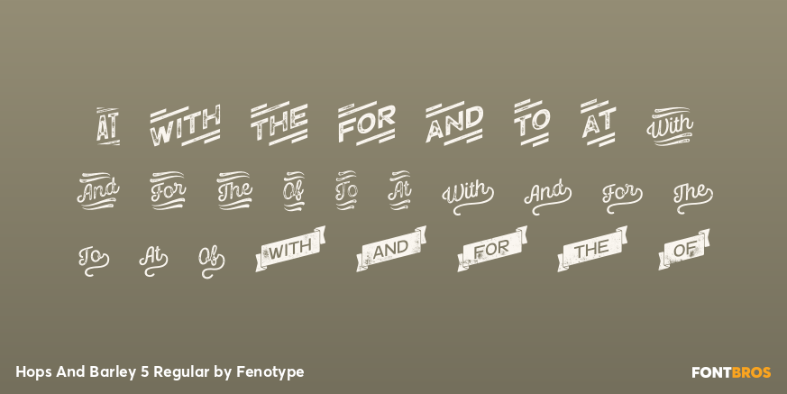 Hops And Barley 5 Regular Font Poster #1