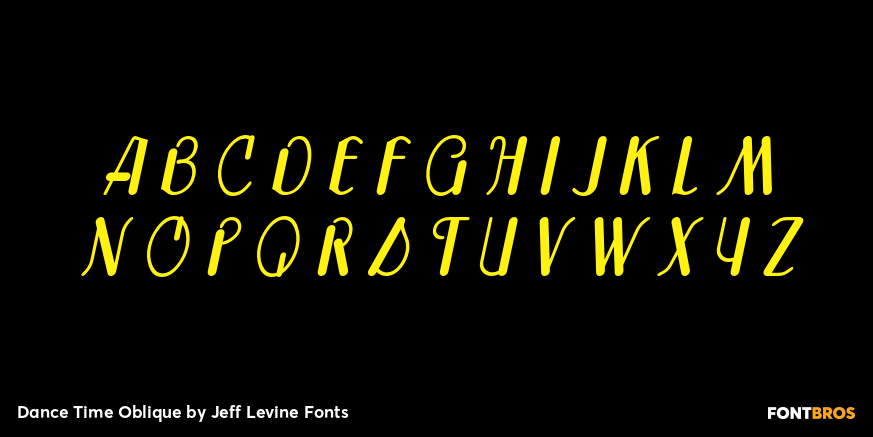 Dance Time Oblique Font Poster #2