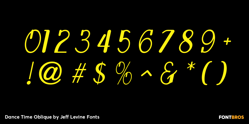 Dance Time Oblique Font Poster #4