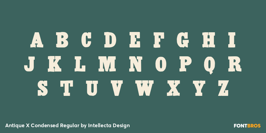 Antique X Condensed Regular Font Poster #2