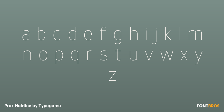 Prox Hairline Font Poster #3