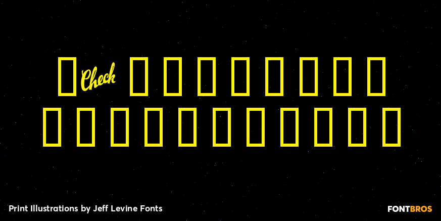 Print Illustrations Font Poster #4