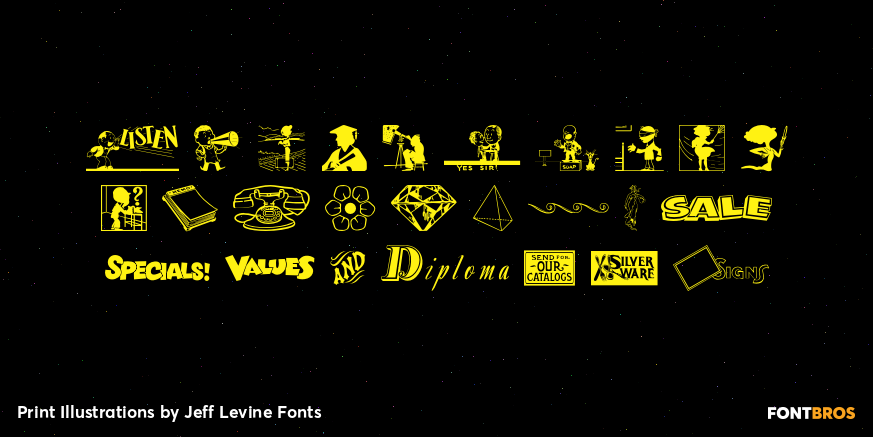 Print Illustrations Font Poster #2
