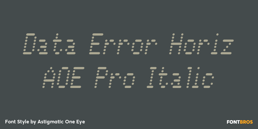 Data Error Horiz AOE Pro Italic Poster
