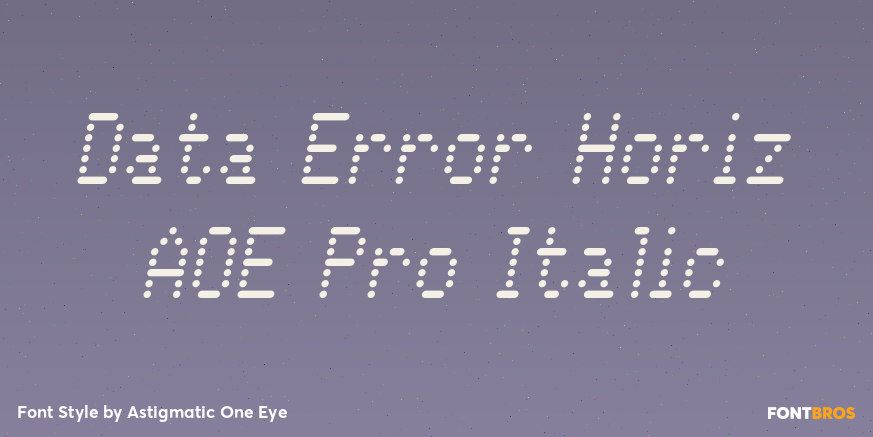 Data Error Horiz AOE Pro Italic Poster