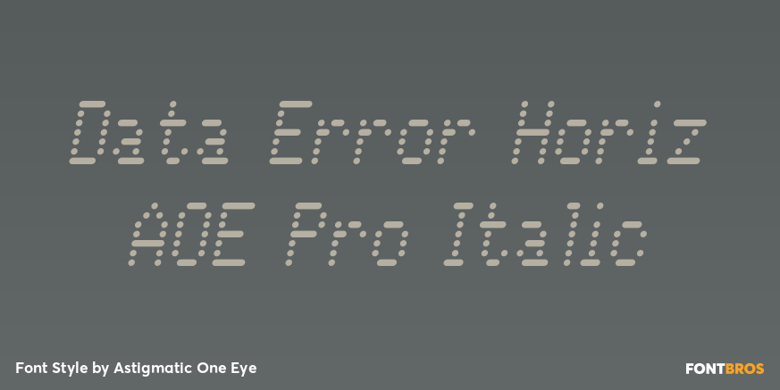 Data Error Horiz AOE Pro Italic Poster