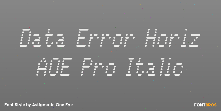 Data Error Horiz AOE Pro Italic Poster