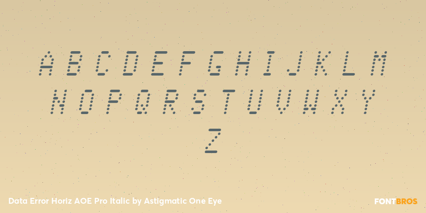 Data Error Horiz AOE Pro Italic Font Poster #1