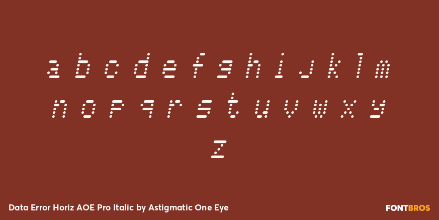 Data Error Horiz AOE Pro Italic Font Poster #1