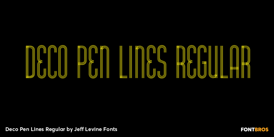 Deco Pen Lines Regular Font Poster #1