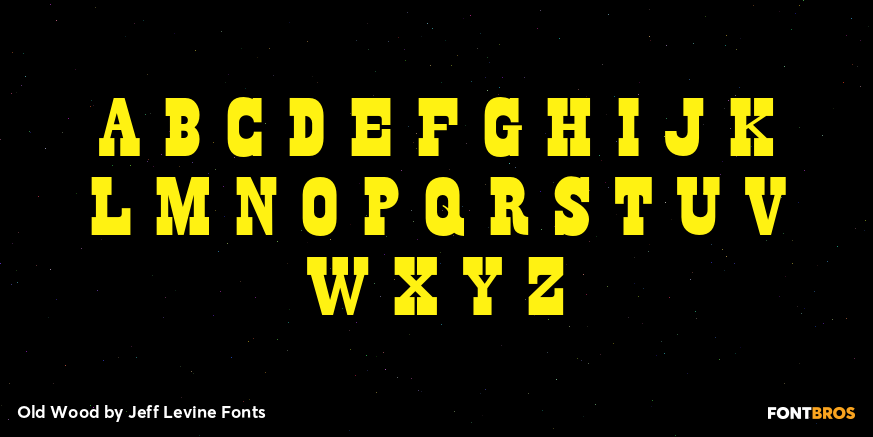 Old Wood Font Poster #3