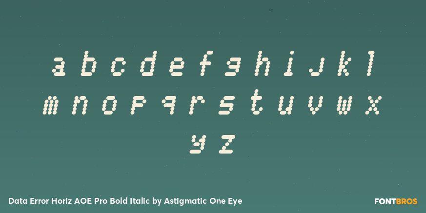 Data Error Horiz AOE Pro Bold Italic Font Poster #3