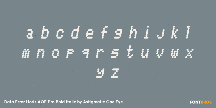 Data Error Horiz AOE Pro Bold Italic Font Poster #1