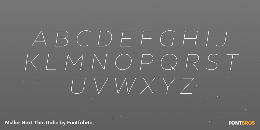 Muller Next Thin Italic Font Poster #2