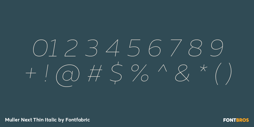 Muller Next Thin Italic Font Poster #4
