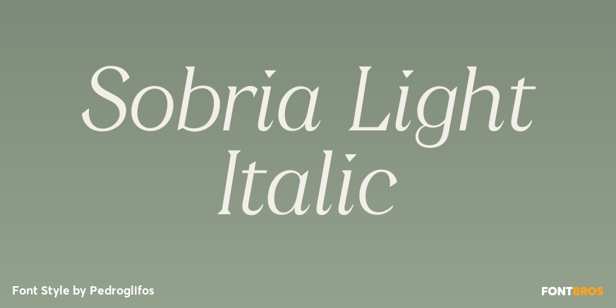 Sobria Light Italic Poster