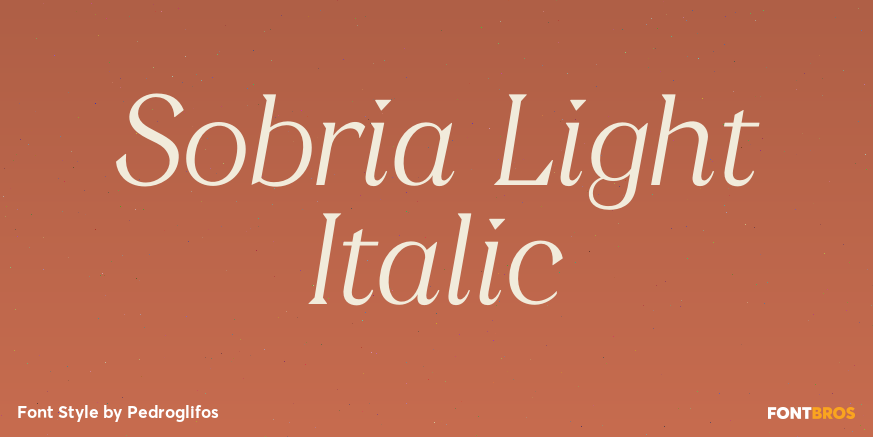 Sobria Light Italic Poster