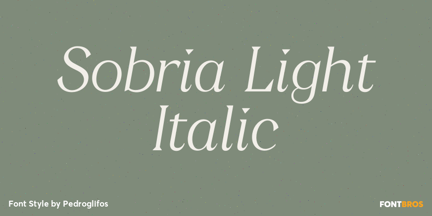 Sobria Light Italic Poster