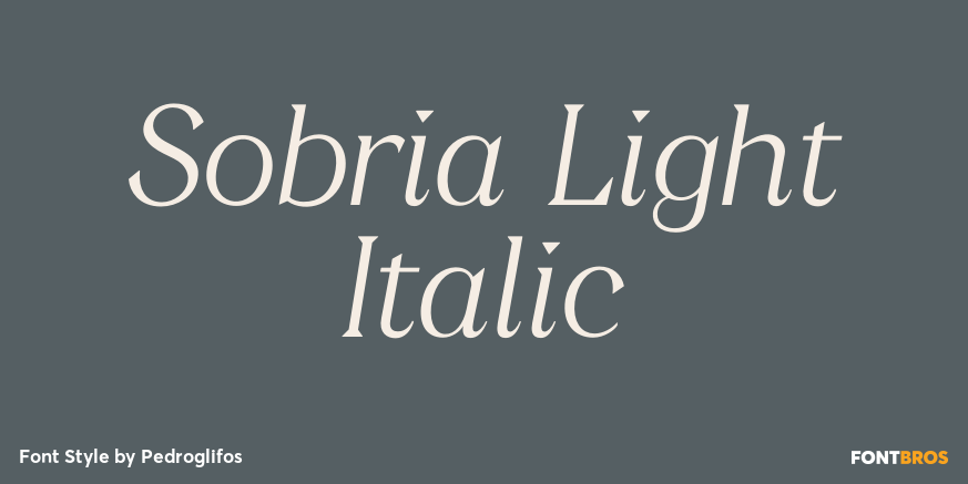 Sobria Light Italic Poster
