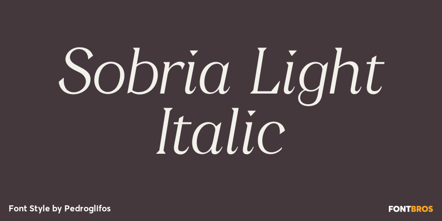 Sobria Light Italic Poster