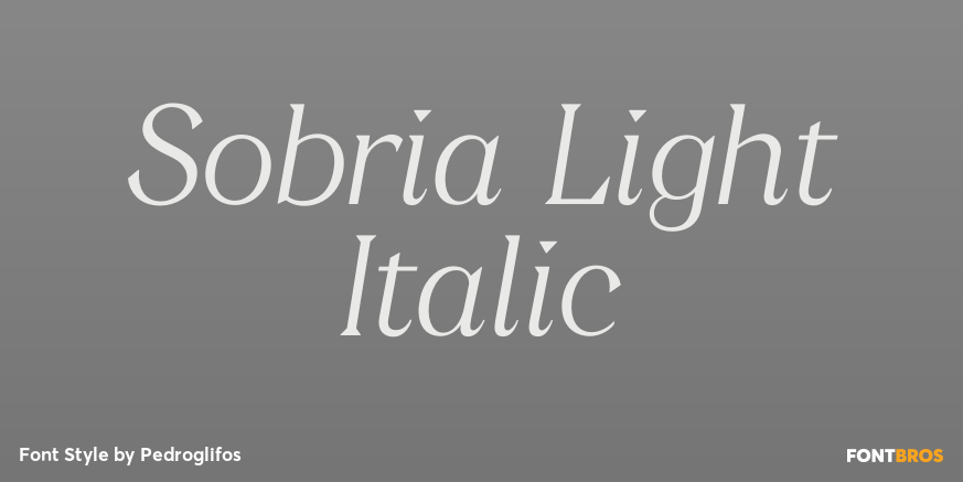 Sobria Light Italic Poster