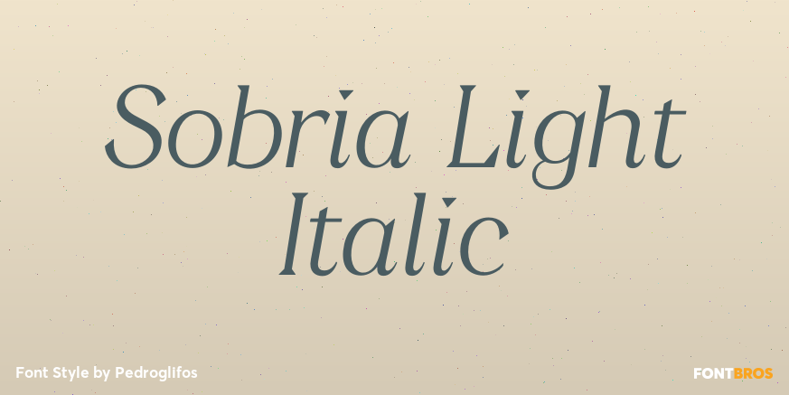 Sobria Light Italic Poster