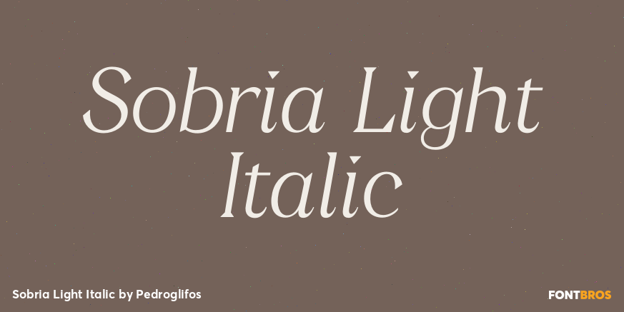 Sobria Light Italic Poster