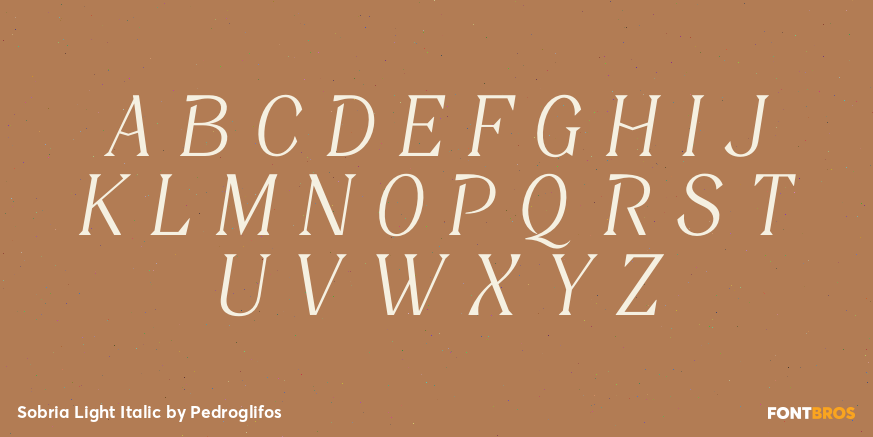 Sobria Light Italic Font Poster #2