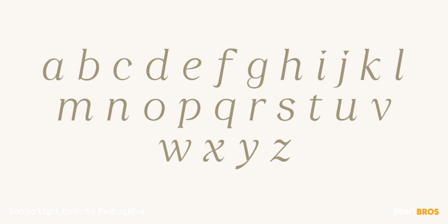 Sobria Light Italic Font Poster #3