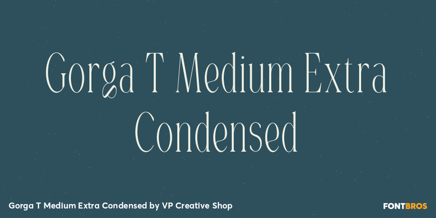 Gorga T Medium Extra Condensed Font Poster #1