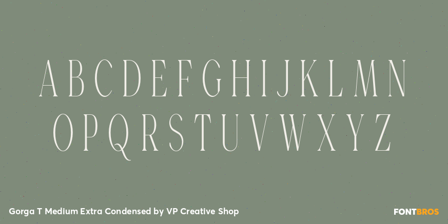 Gorga T Medium Extra Condensed Font Poster #2