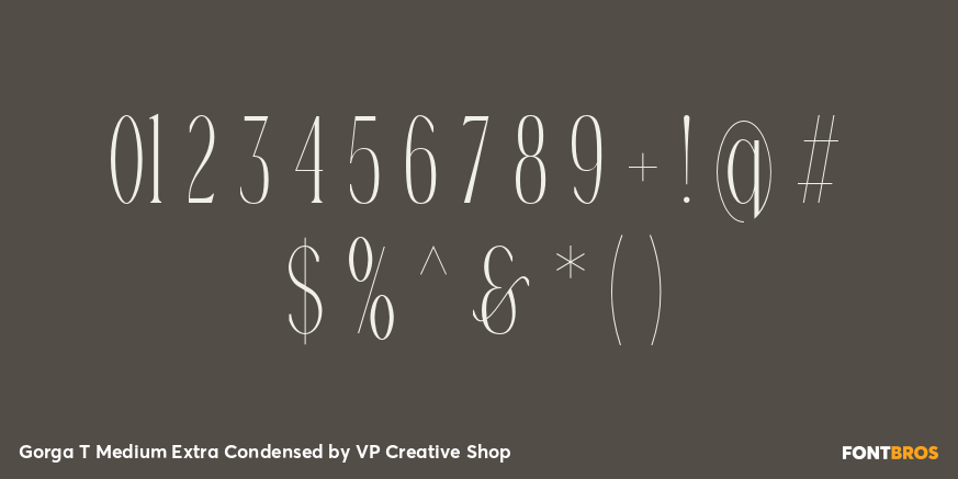 Gorga T Medium Extra Condensed Font Poster #4