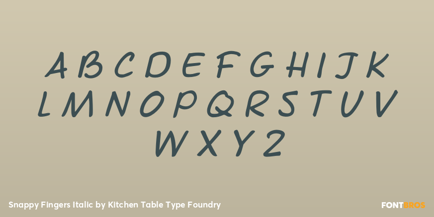Snappy Fingers Italic Font Poster #2