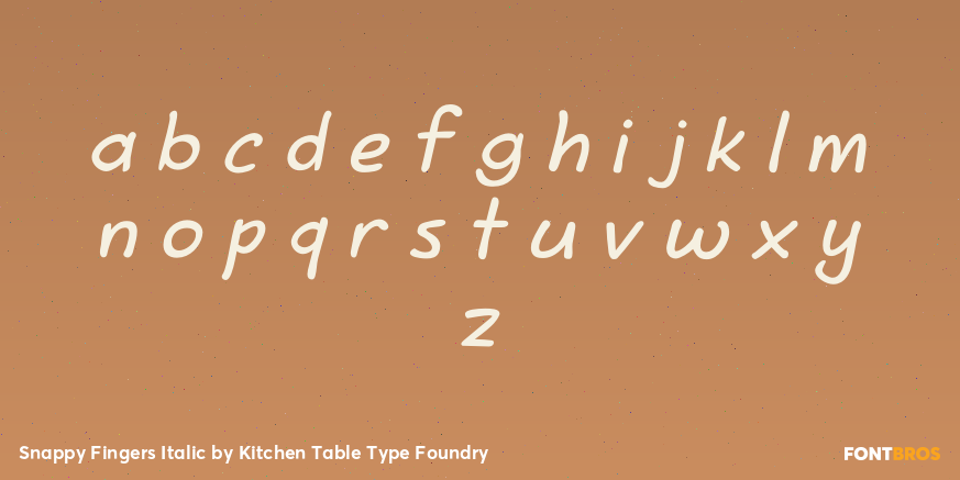 Snappy Fingers Italic Font Poster #3