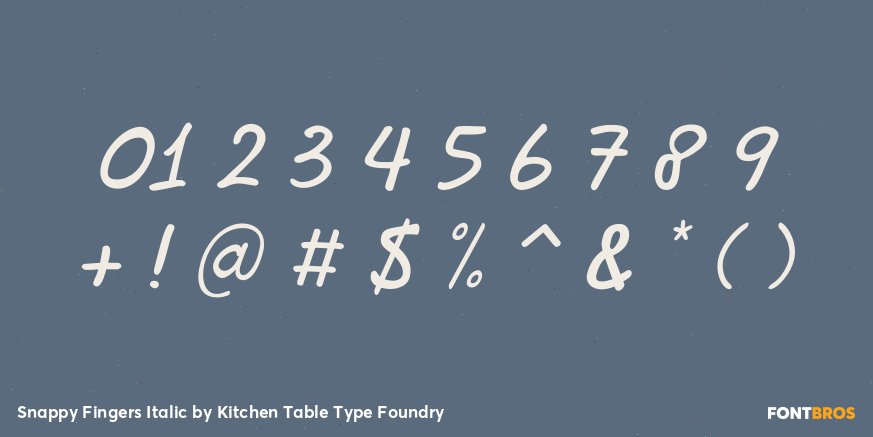 Snappy Fingers Italic Font Poster #4
