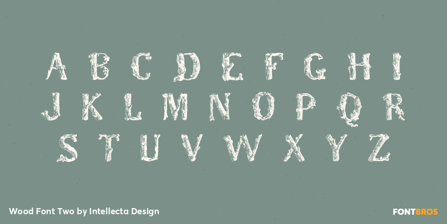 Wood Font Two Font Poster #2