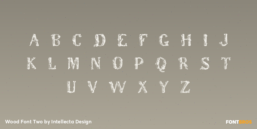 Wood Font Two Font Poster #3