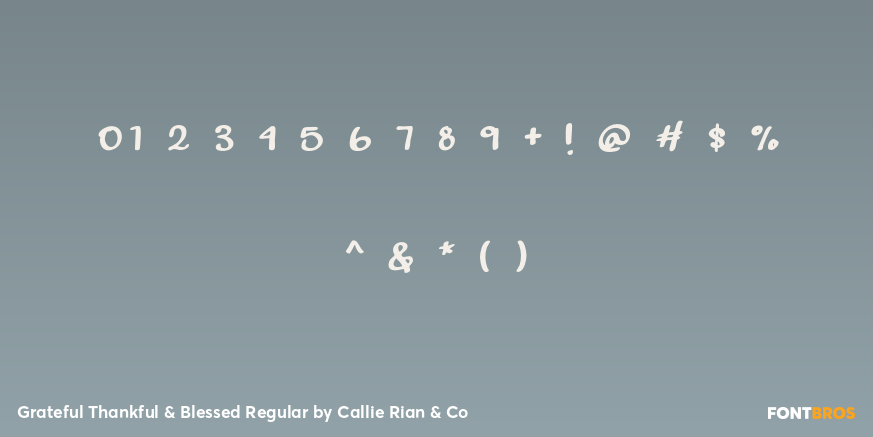 Grateful Thankful & Blessed Regular Font Poster #1